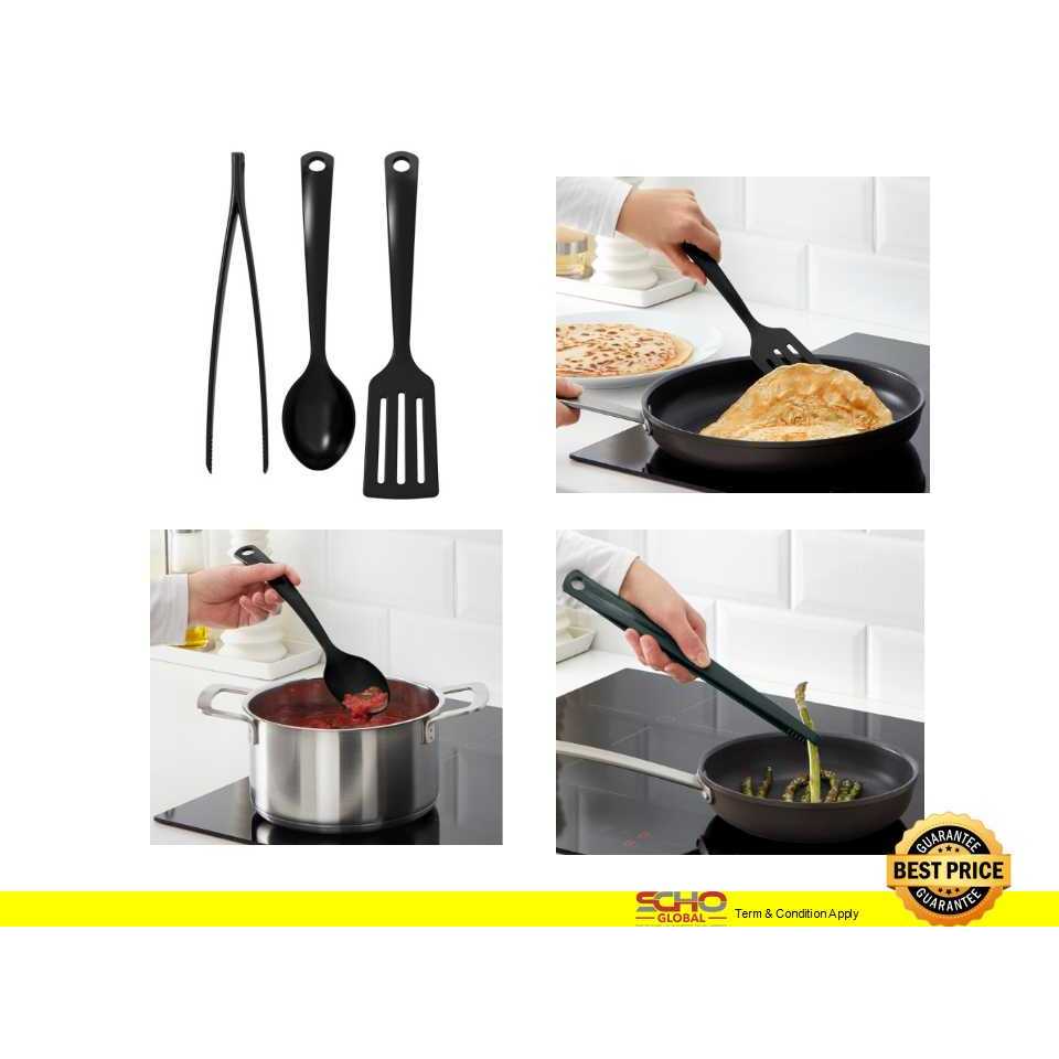 IKEAGNARP 3piece kitchen utensil set, black Shopee Malaysia