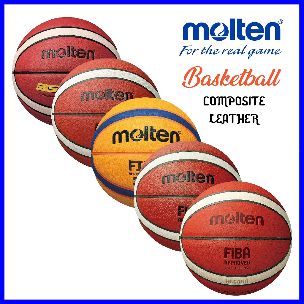 Molten Basketball Bola Keranjang Size 5 6 7 Premium Composite Leather ...