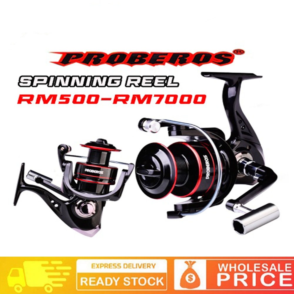 🇲🇾READY STOCK❗❗ PROBEROS Spinning Reel RM500-RM7000 Fishing Reel Mesin  Pancing Full Metal Spool Spinning Reel 5.2:1 High