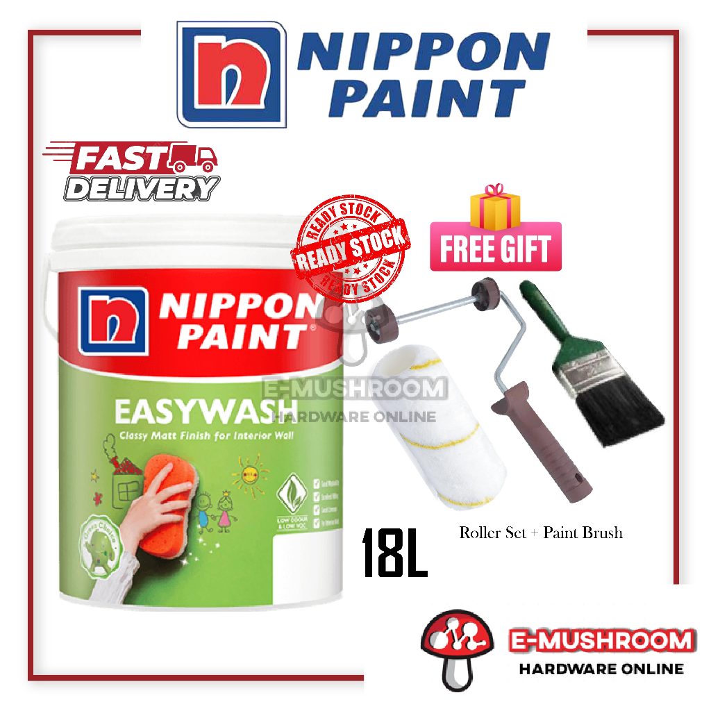18L Nippon Paint Easy Wash Interior Paint | Shopee Malaysia