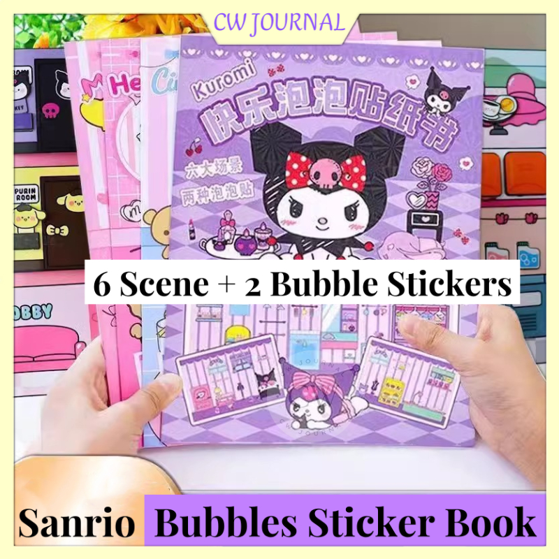 Cw Journal Sanrio Bubble Stickers Book 4 Type Kuromi My Melody