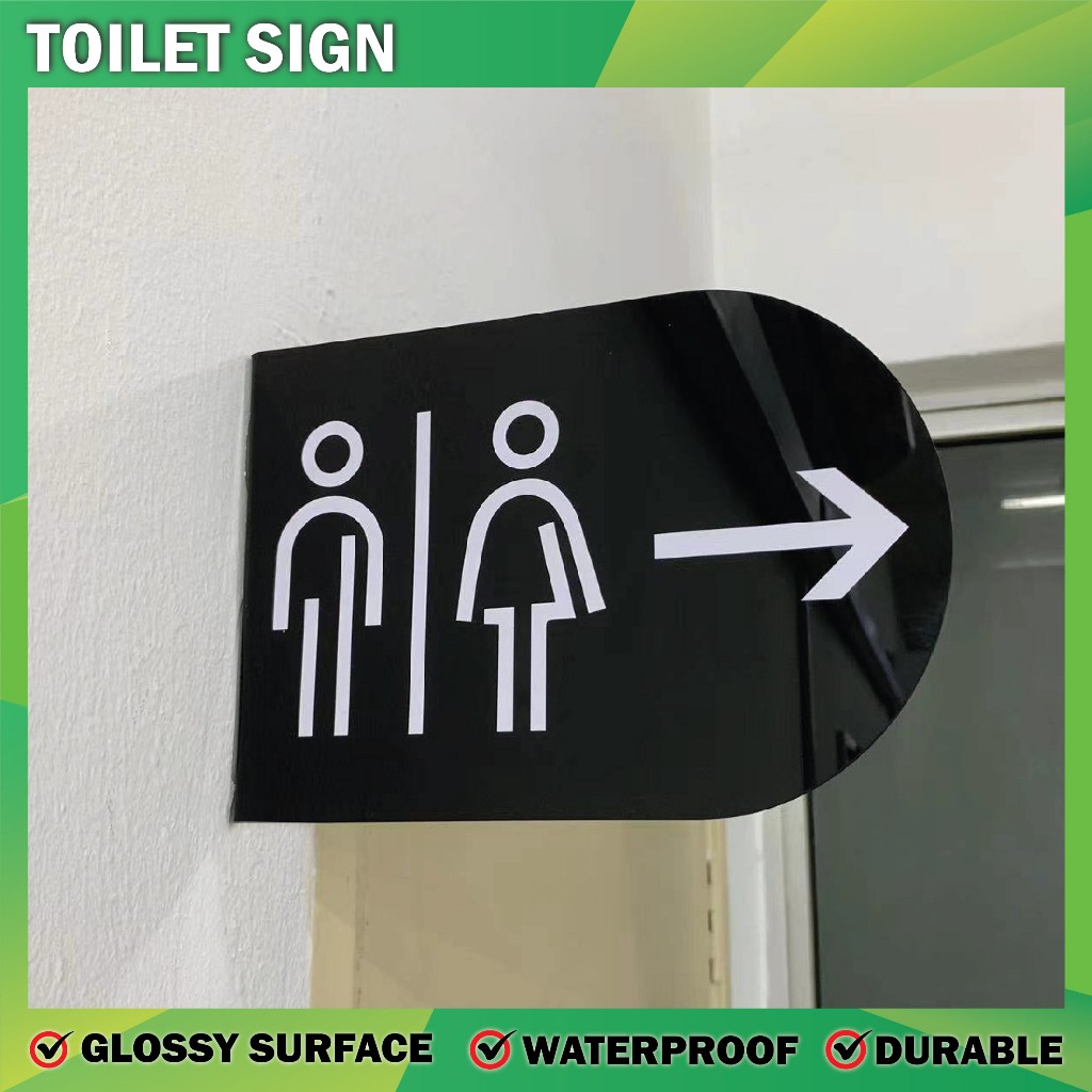 Sign board toilet/Rest room sign/Acrylic sign/Pop up signage/Toilet