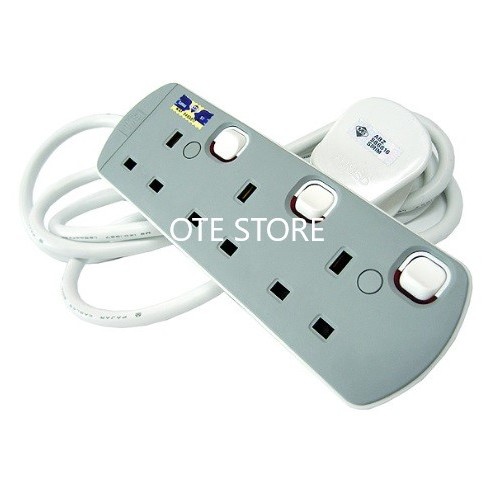 UMS 13A TRAILING SOCKET WITH WIRE + PLUG (2 YARD 1.8M PURE COPPER ...