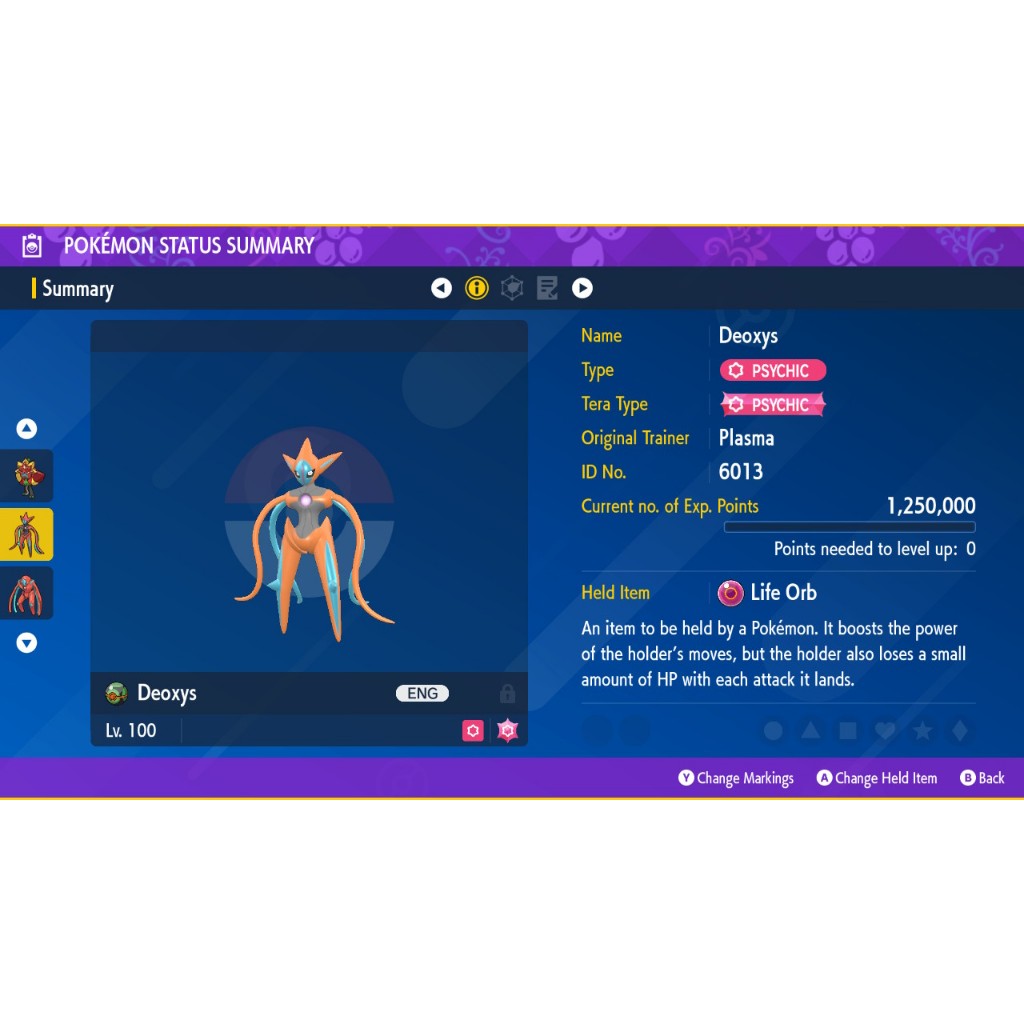 POKÉMON SCARLET & Violet - ALL DEOXYS FORM 6 IVS LEGIT EUR 2,50 - IT