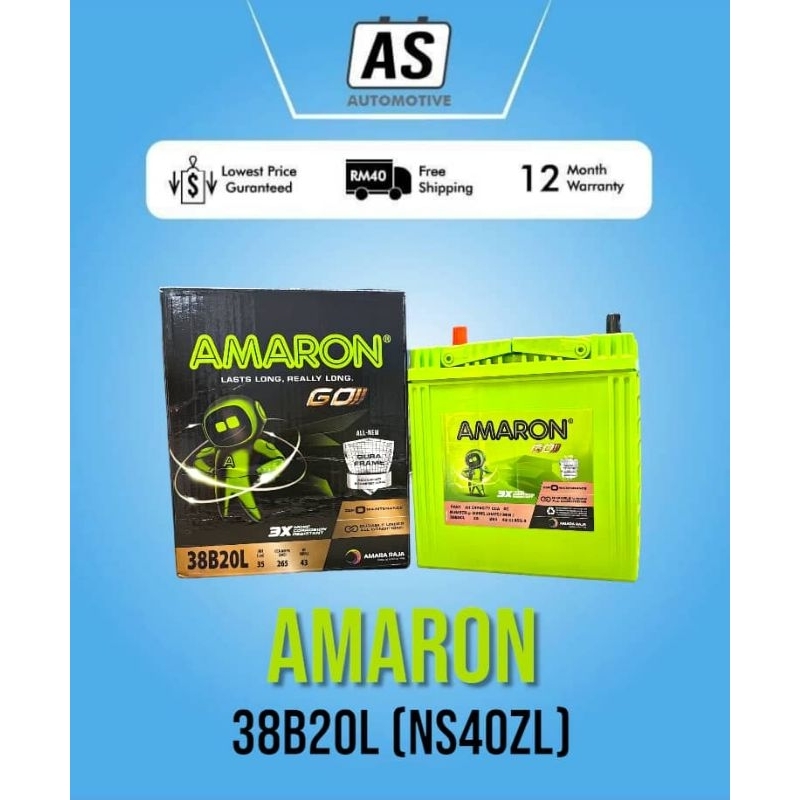 NS40 | 38B20L | NS40ZL Battery AMARON Car Battery - Myvi, Alza, Axia ...