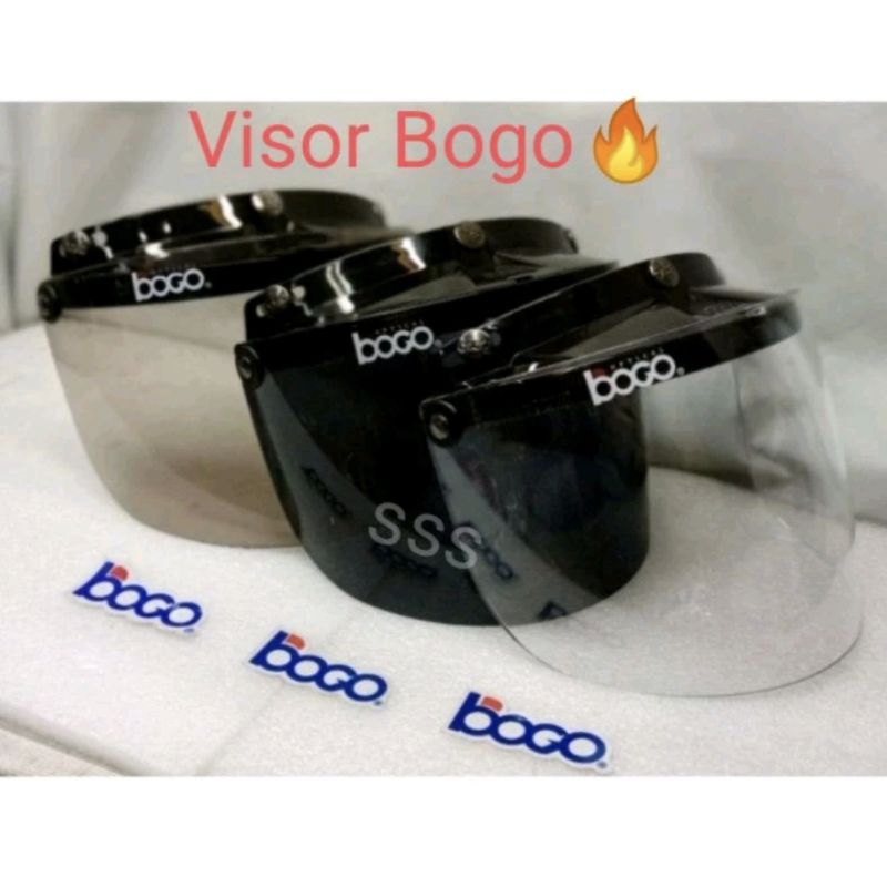 🔥 JET Bogo Visor Clear smoke black dark grey hitam ms88 sgv apollo tinted 3 Helmet gelap jernih