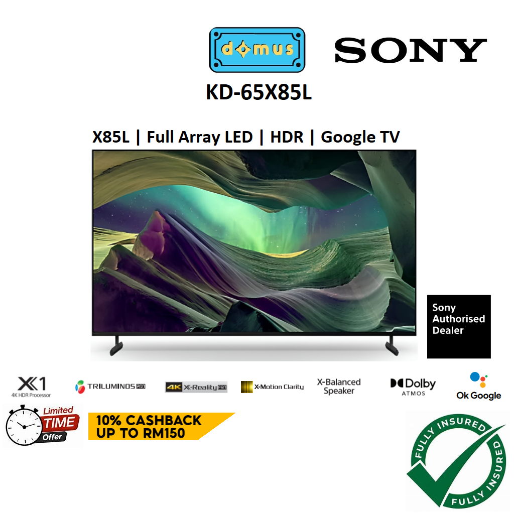 Sony 65 Inch 4K Smart TV Full Array LED 120HZ Panel 4K HDR Processor X1