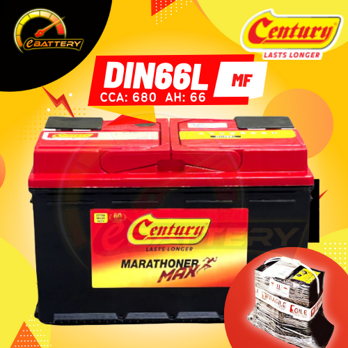 DIN66L | DIN66 | LN3 | Century Marathoner Max Car Battery Bateri Kereta ...