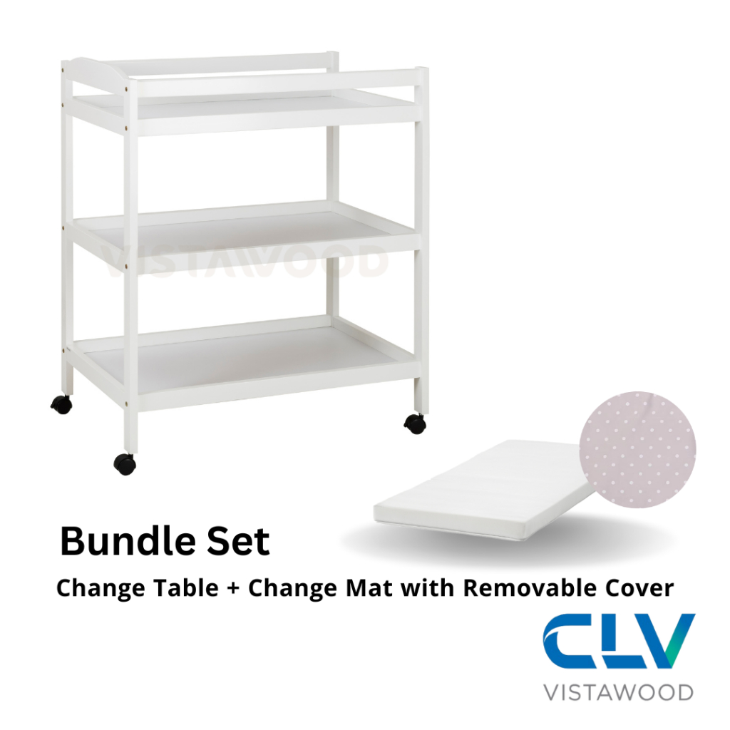 [Vistawood] Bundle Set Baby Change Table Baby Furniture Wooden Change