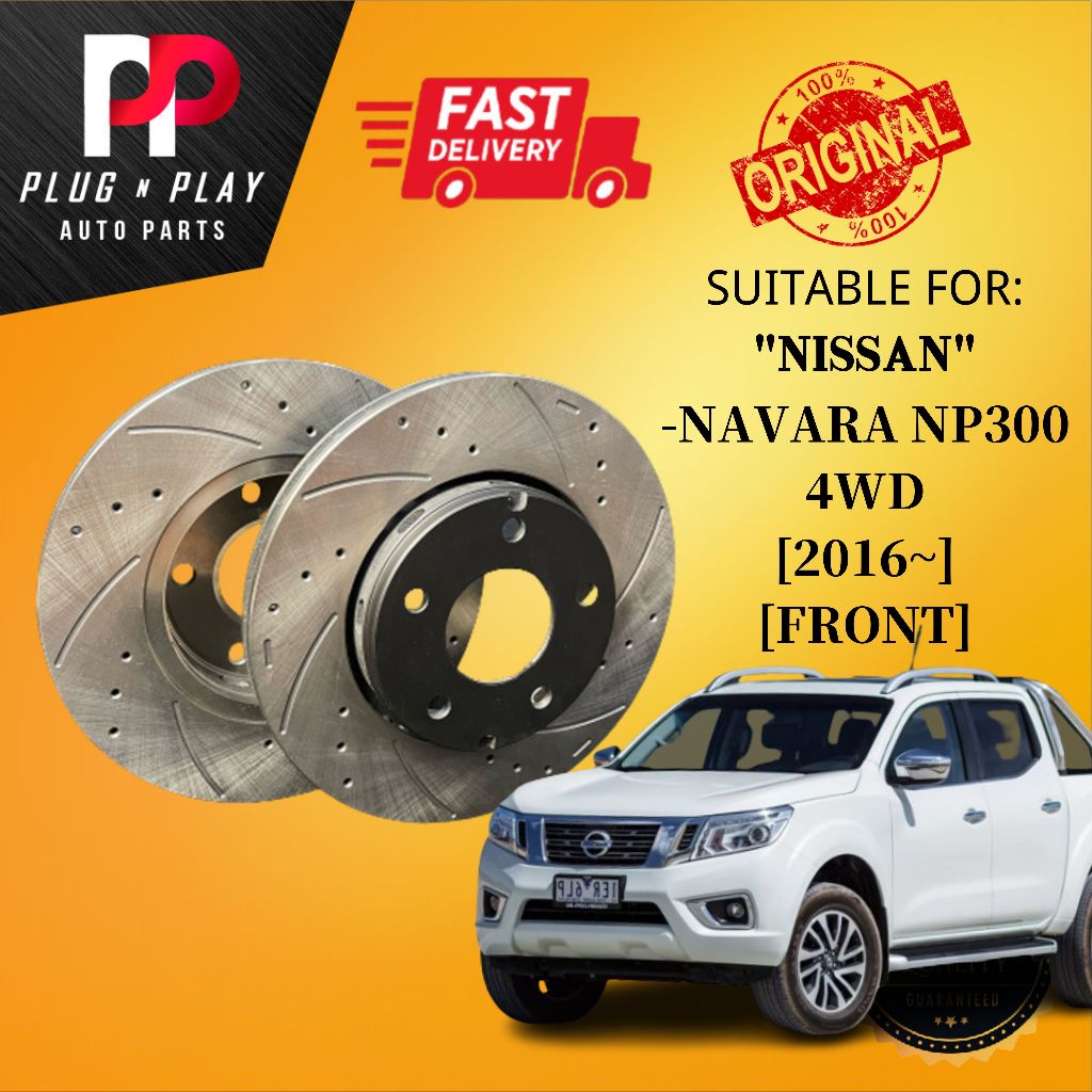 NISSAN NAVARA NP300 4WD (2016~) FRONT ( DEPAN ) QUESTA DISC ROTOR SPORT ...