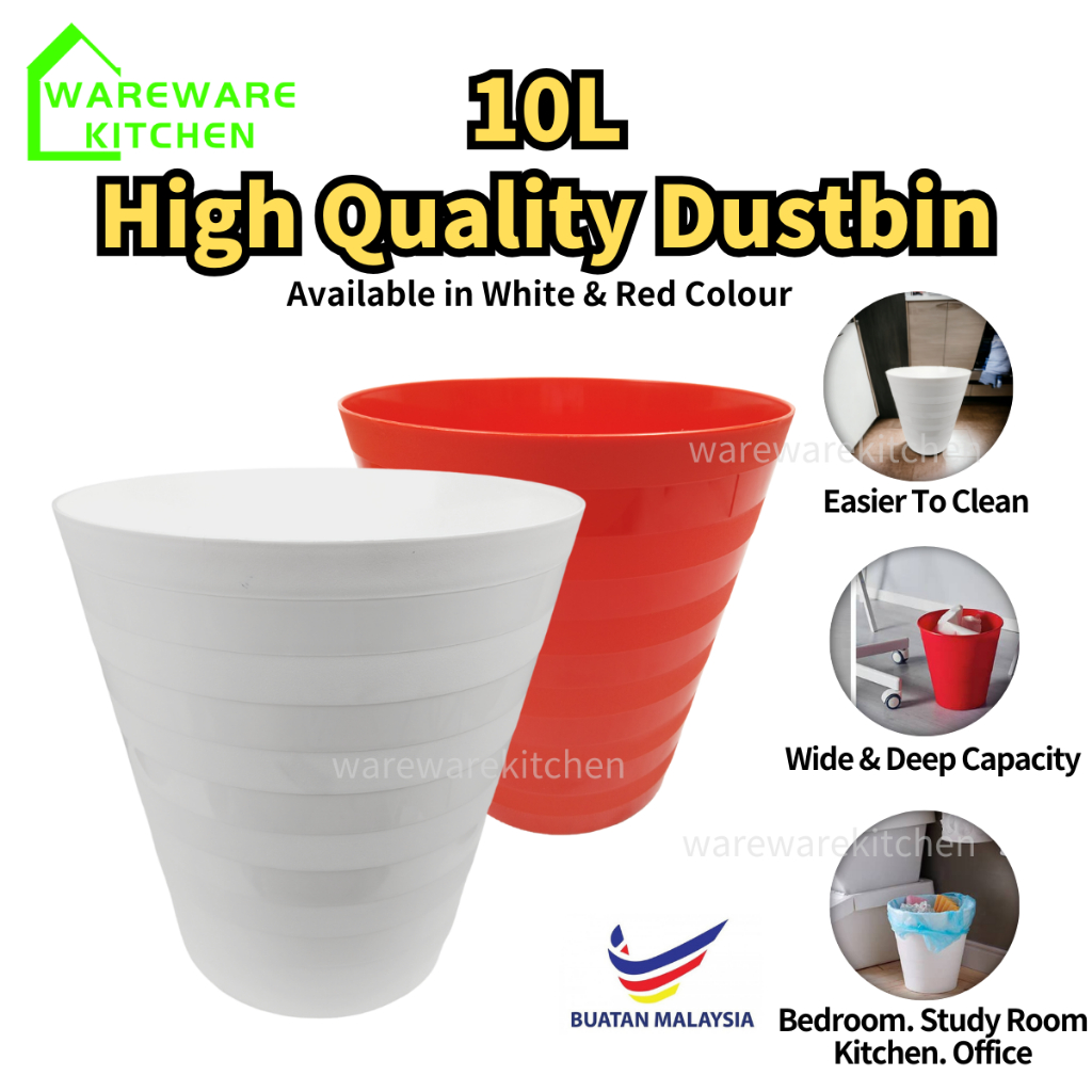 Dustbin 10L Nordic Style Rubbish Bin Trash Bin Round Dustbin Kitchen
