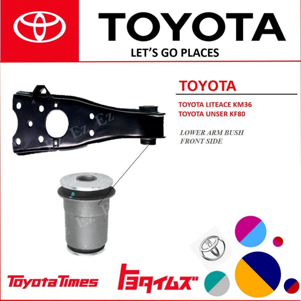 FRONT LOWER ARM BUSH SET FOR TOYOTA LITEACE KM36 UNSER KF80 | Shopee ...
