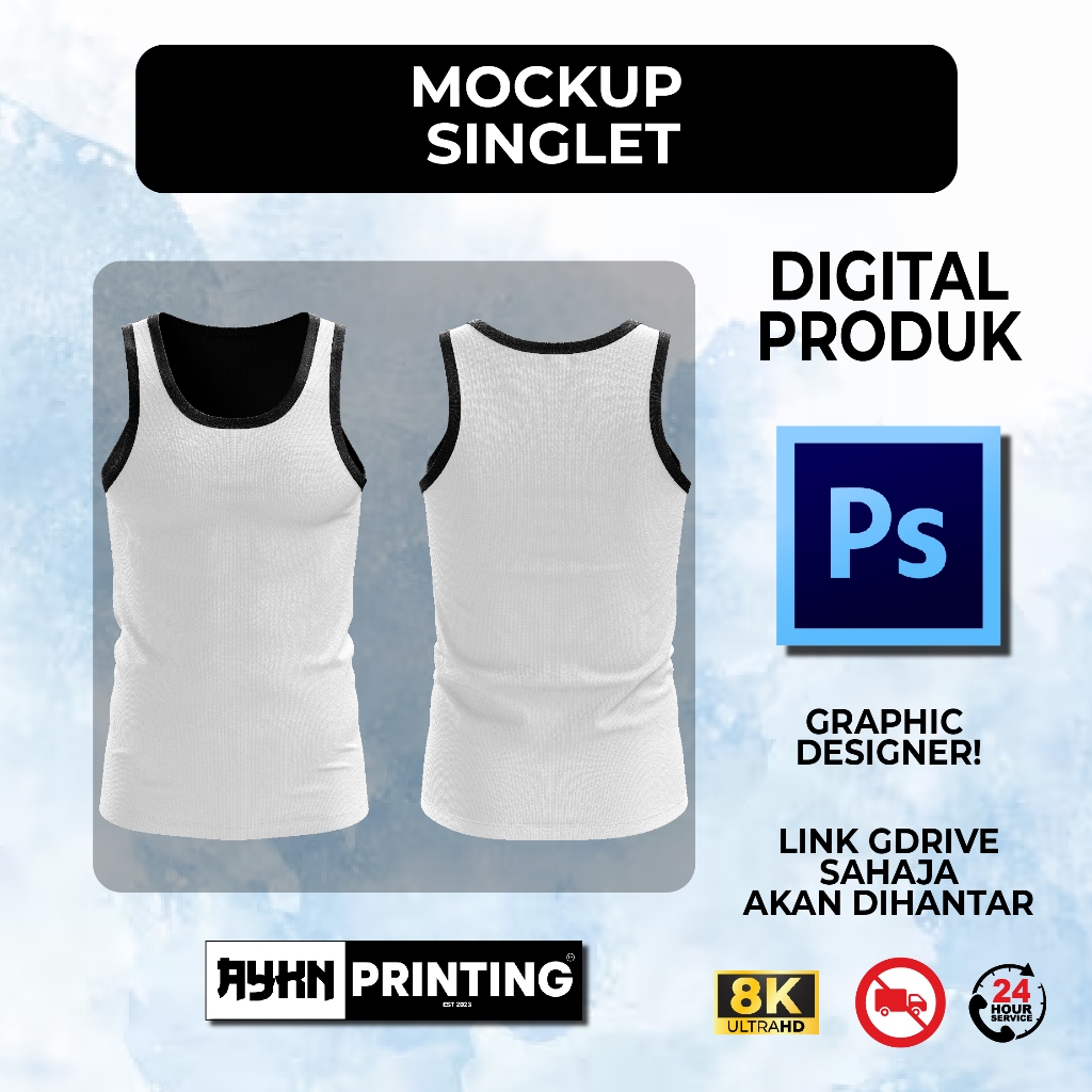 AYKN SINGLET MOCKUP PREMIUM | Shopee Malaysia