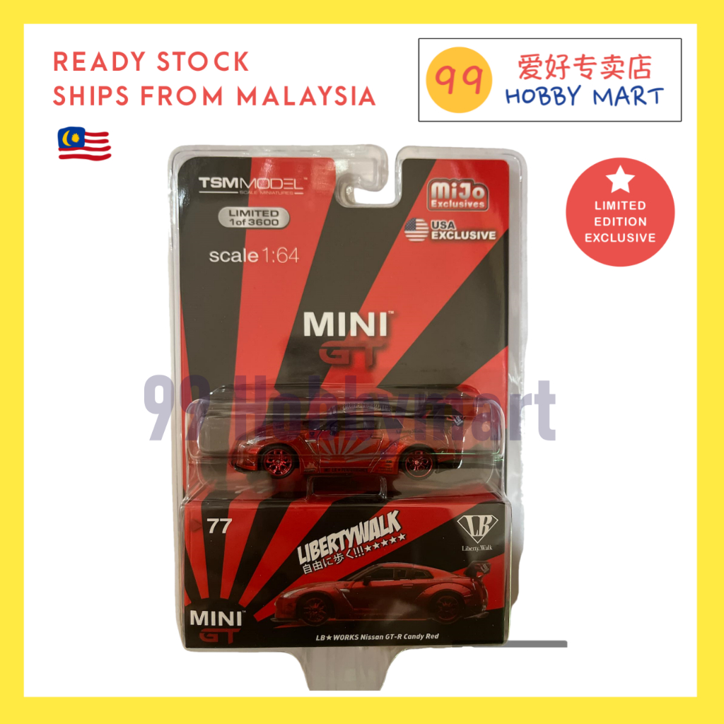 Mini GT 77 Nissan GTR GT-R R35 LB Works Candy Red Blister | Shopee Malaysia