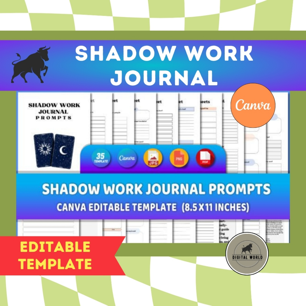 Canva Shadow Work Journal | Canva Template | Shadow Work Journal ...