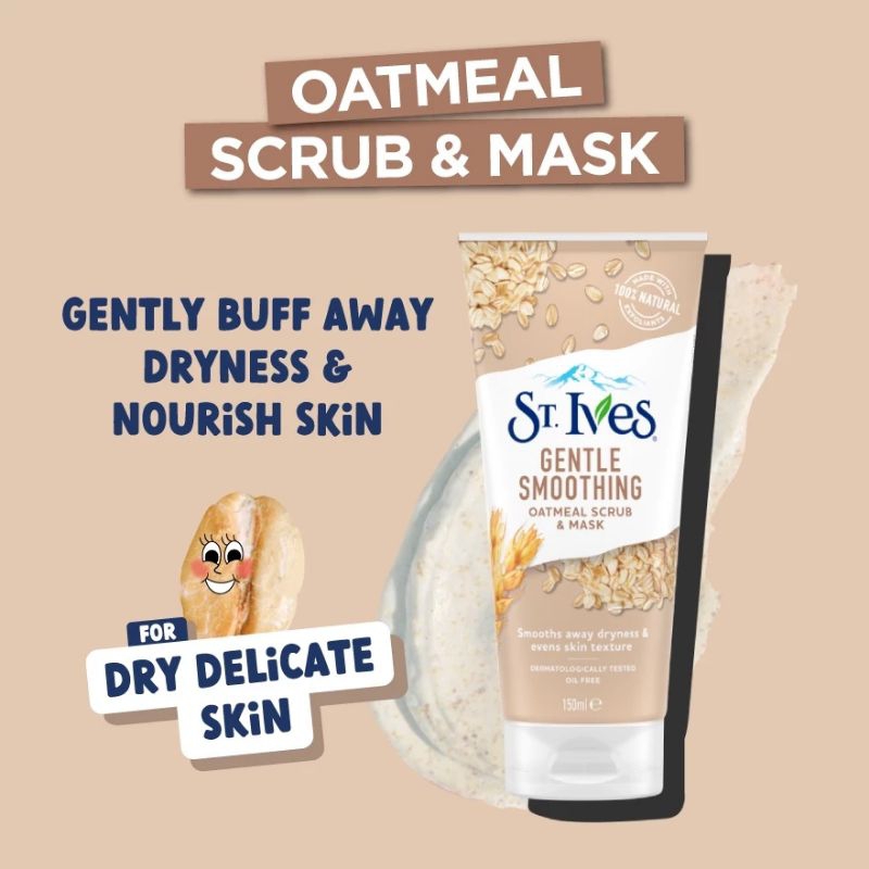 st ives gentle smoothing oatmeal scrub and mask 170g Shopee Malaysia