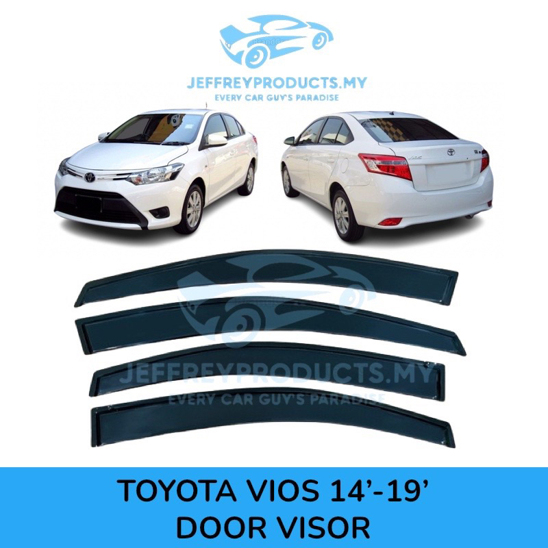 Toyota Vios 2014 15 16 17 18 19 Door Visor / Mugen Door Visor (Made in Malaysia) Shopee Malaysia