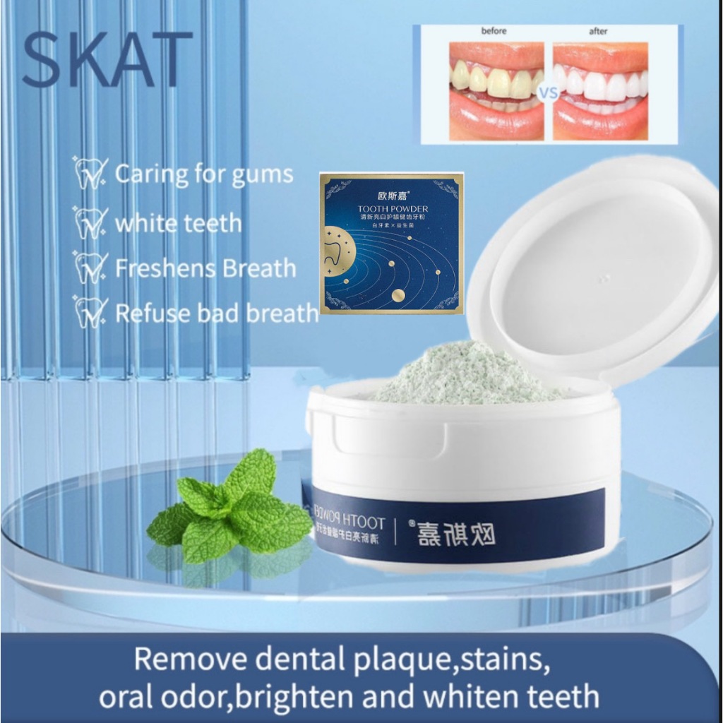 50g Probiotic pearl tooth powder Pearl Serbuk White Clean Teeth