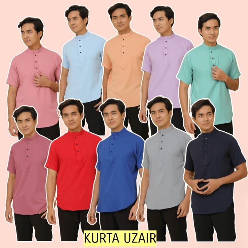 KURTA LENGAN PENDEK KURTA MURAH KURTA LELAKI DEWASA MINT GREEN