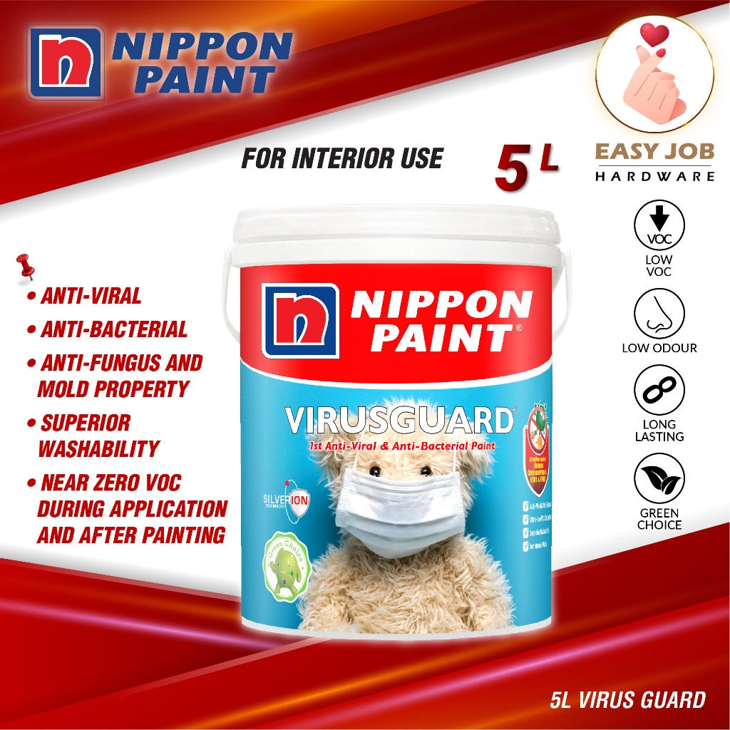 Nippon Virusguard Paint Nippon Paint Virus Guard 5L Cat Rumah Nippon