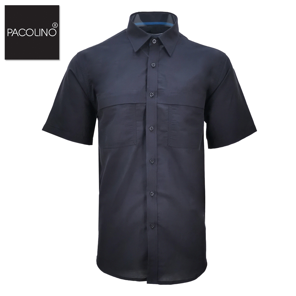 Pacolino Korea Linen Look Two Pocket Casual Short Sleeve Men Shirt ...