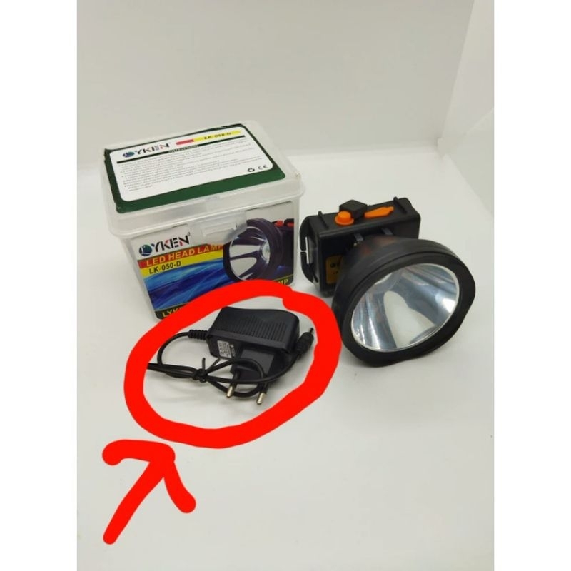 LYKEN 15w RECHARGEABLE LED HEAD LAMP (ADAPTOR Only) | Shopee Malaysia
