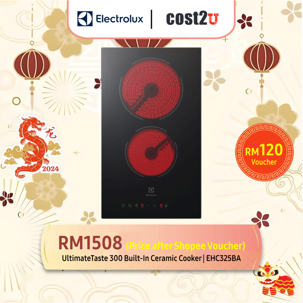 Electrolux Domino 30cm UltimateTaste 300 Builtin Ceramic Hob