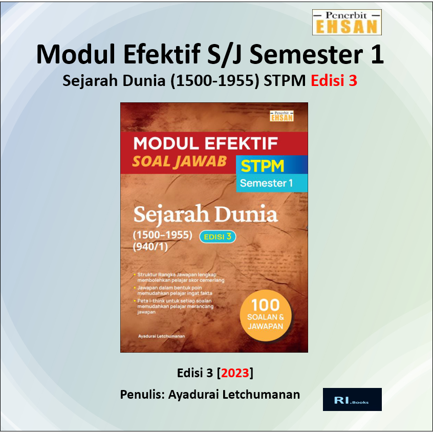 [penerbit Ehsan] Modul Efektif Soal Jawab Sejarah Dunia [1500 1955