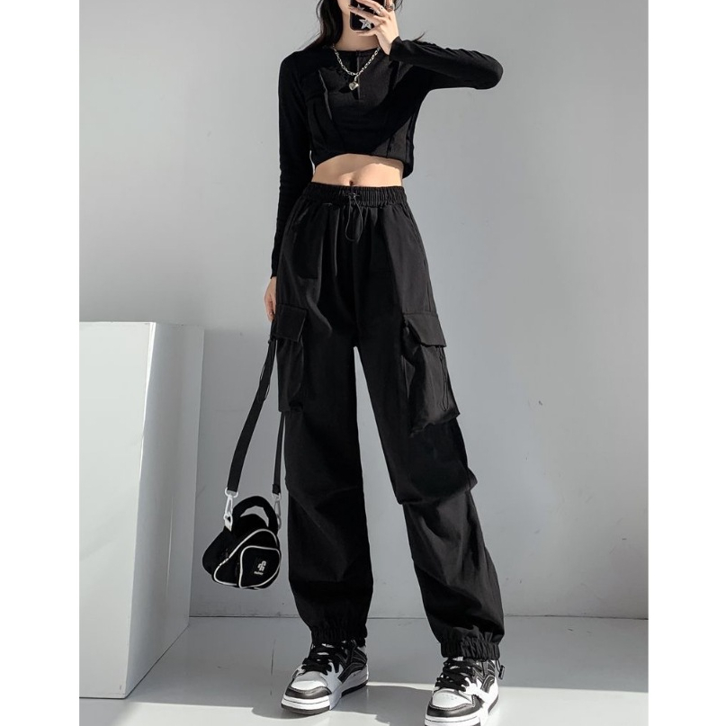 Women Cargo Pants Long Pants Loose Trousers Multi Pocket Classic Woman ...