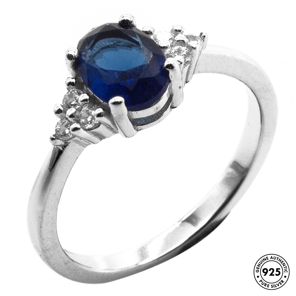 ELFI Blue Audrey 925 Silver Ring D30(B) | Shopee Malaysia