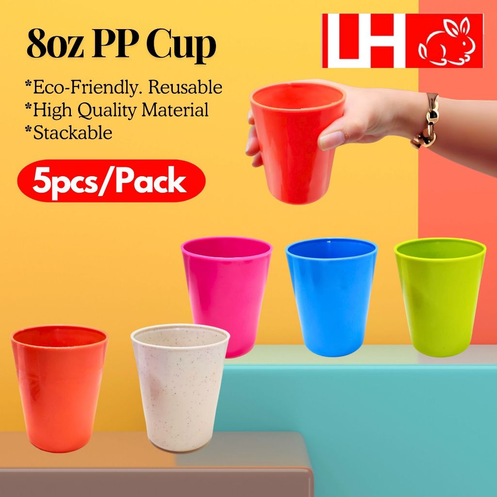 8oz Reusable Plastic CUP / Plastik Cawan 8oz / Colourful Plastic Cup ...