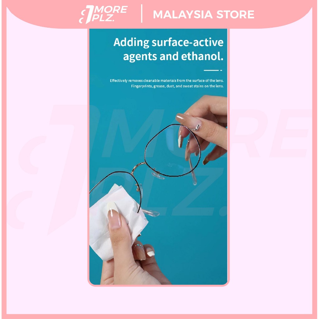 100pcs Spectacles Wipes Glass Lens Disposable Cleaning Glasses Lens ...