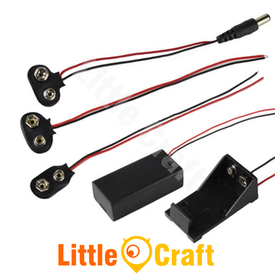 9V Battery Clip Case With Cable Cover Switch Wire | Shopee Malaysia