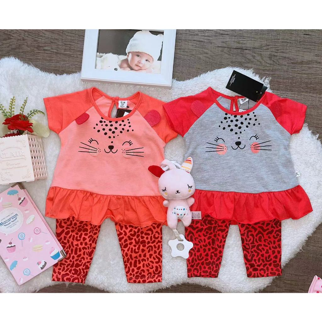 Kikilala Baby Girl Suit Set Sleeveless Dress Top Legging Shopee Malaysia