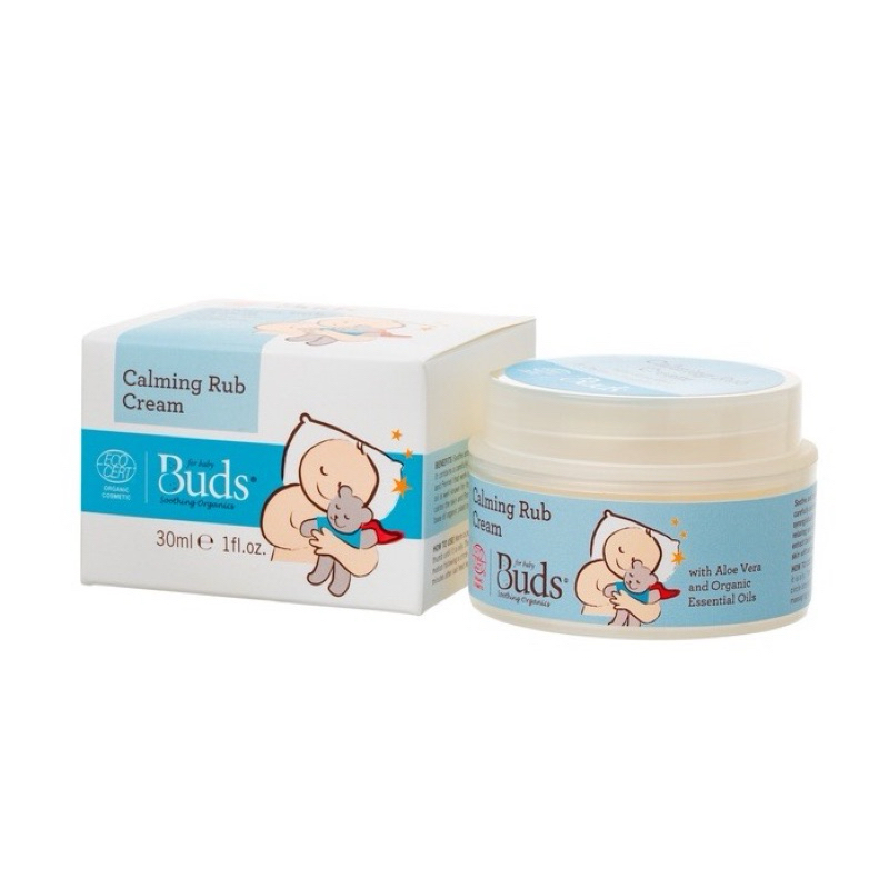 Buds Soothing Organics Calming Rub Cream (30ml) Exp Date : FEB 2027 ...