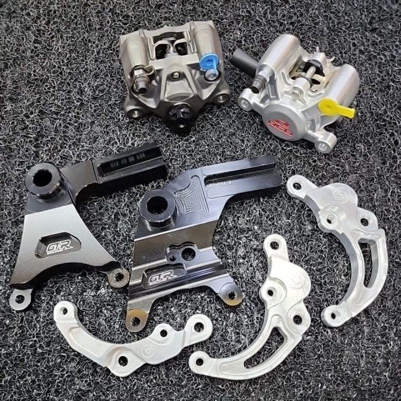 RCB R55 @ P34 Br3mbo 2POt Caliper Bracket Yamaha Honda Y15 NvX Xmax ...