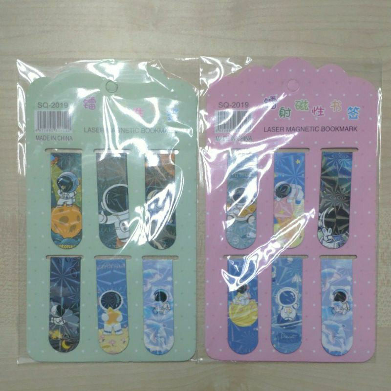 Laser Magnetic Bookmark Space Cartoon (1pack) | Shopee Malaysia