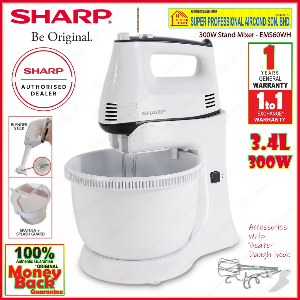 Sharp Stand Mixer EMS60WH Electric Stand Mixer | Shopee Malaysia