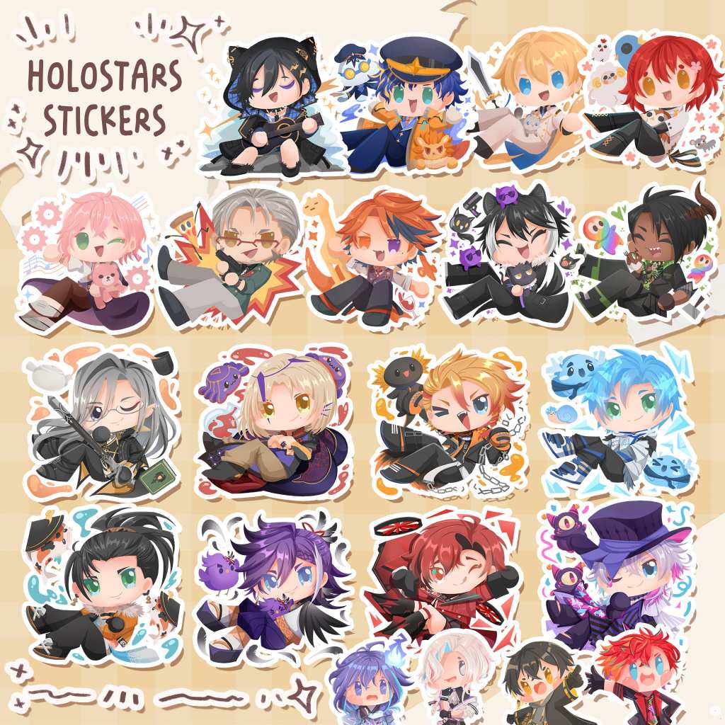 Holostars , Holotempus , Uproar Chibi Stickers | Shopee Malaysia