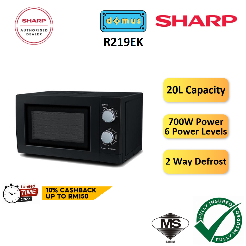 sharp 20l microwave oven shp r219ek