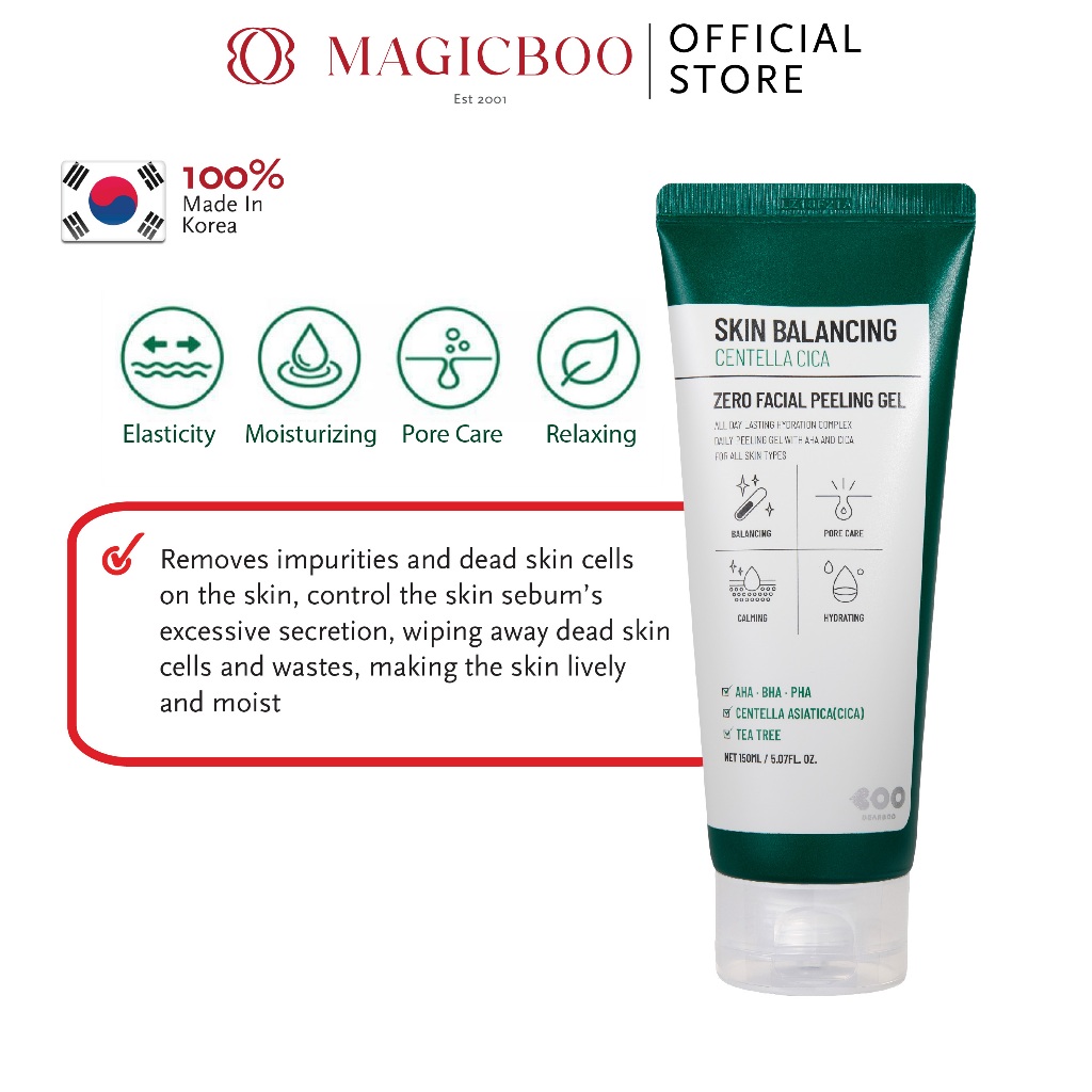 Magicboo Dearboo Skin Balancing Centella Cica Zero Peeling Gel 150ml ...