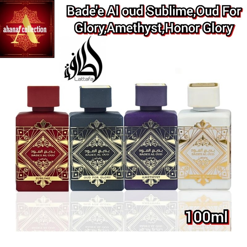 Lattafa Perfumes Bade'e Al Oud for,Glory,Badee Al Oud Amethyst&Bade'e