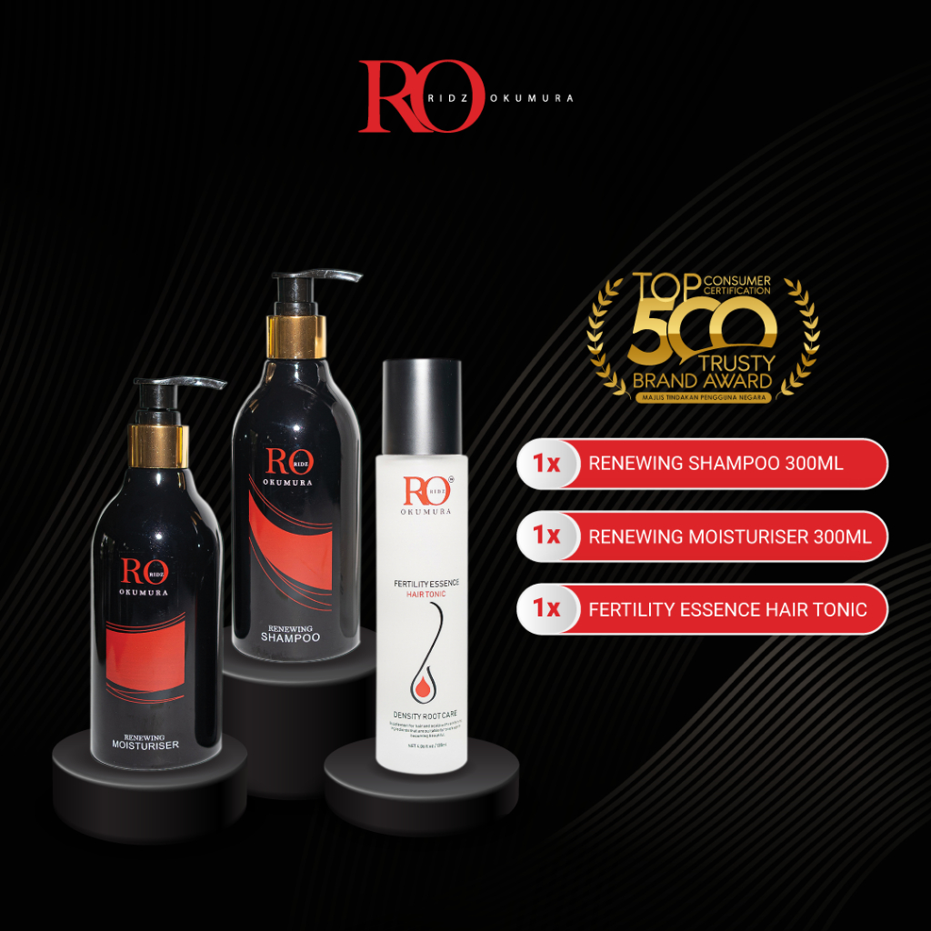 ROP Set Shampoo 300ML + Moisturiser 300ML + Hair Tonic (HITAM) | Shopee ...