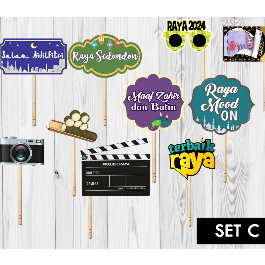 10 pcs photobooth props raya props props stick | Shopee Malaysia