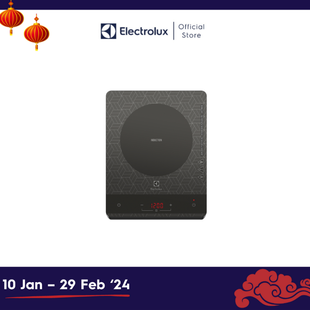 Electrolux Portable Tempered Glass Induction Cooker with Pot and Steamer and Keep Warm Function
