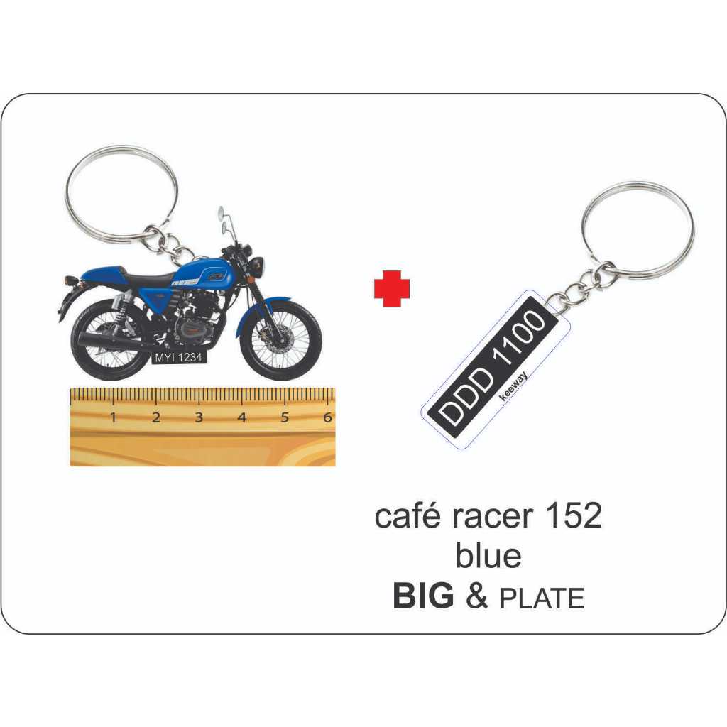 KEEWAY 152 caferacer 152caferacer 152 cafe racer blue 2d keychain Shopee Malaysia