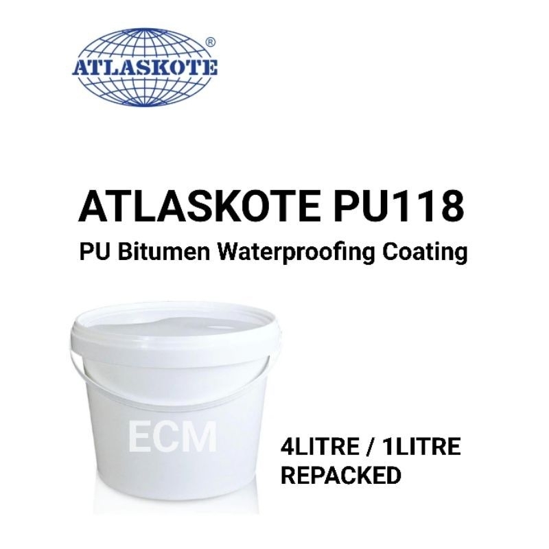 ATLASKOTE PU 118 (1LITRE /4LITRE REPACKED) PU BITUMEN EMULSION / TOUGH ...