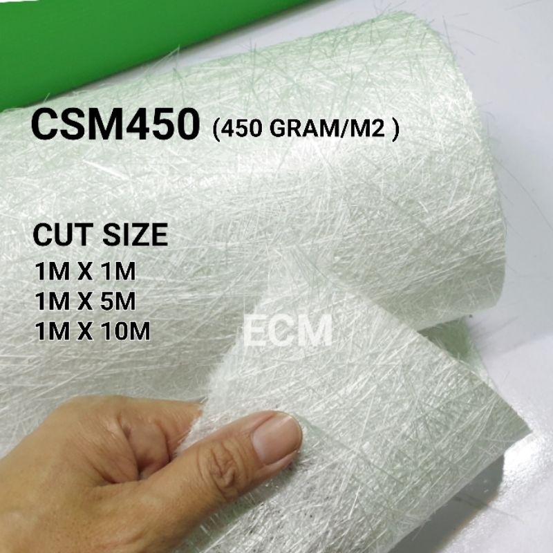gred-a-kain-fiber-450gsm-csm450-1m-10m-fiberglass-chop-strand-mat