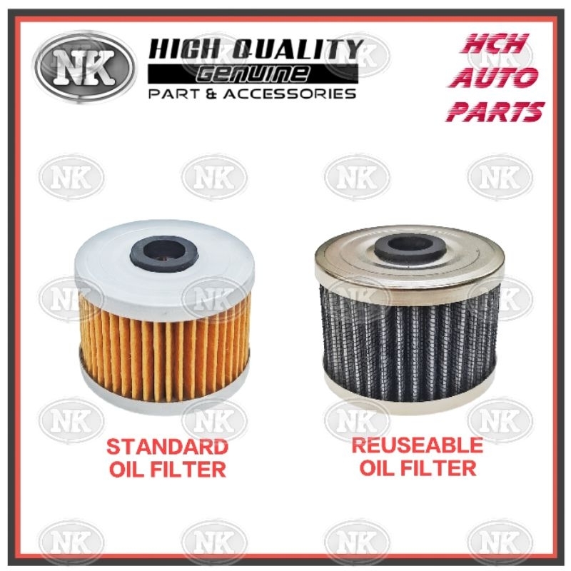 OIL FILTER (RACING REUSEABLE & STD) - KRISS 1/ KRISS 2/ GT128/ JAGUH ...