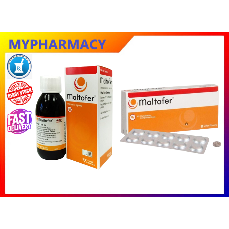 Maltofer Chewable Tablet 30's / Syrup 150ml / iron supplement / bantu